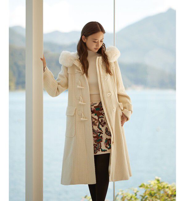 GRACE CONTINENTAL「ビーズ刺繍ミニスカート」|スカート|