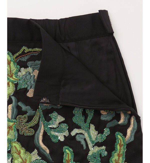 GRACE CONTINENTAL「ビーズ刺繍ミニスカート」|スカート|