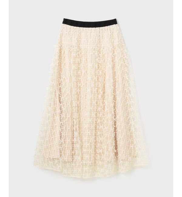 GRACE CONTINENTAL「チュールリボン刺繍スカート」|スカート|