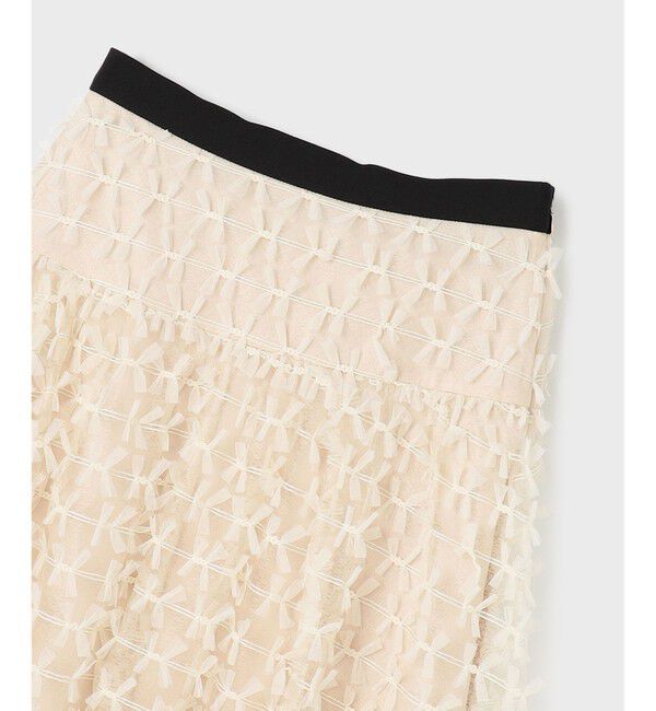 GRACE CONTINENTAL「チュールリボン刺繍スカート」|スカート|