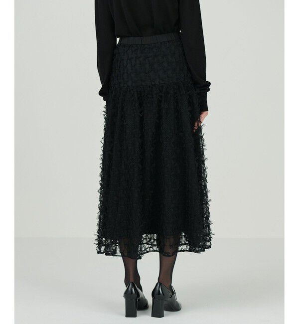 GRACE CONTINENTAL「チュールリボン刺繍スカート」|スカート|