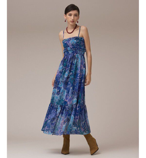 GRACE CONTINENTAL「タイダイリーフプリントワンピース」|ワンピース|