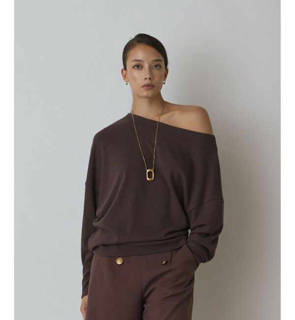 Diagram「アシメテレコカットトップ」|Tシャツ・カットソー|ブラウン