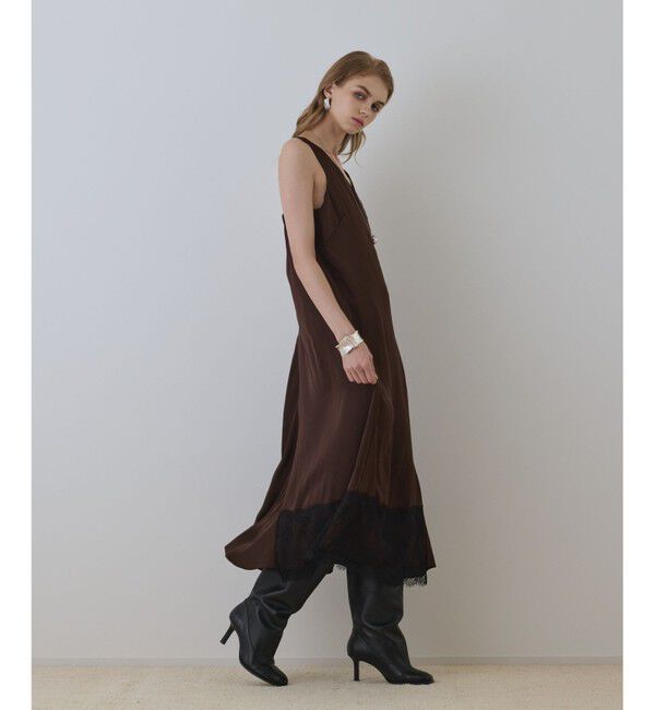 Diagram「サテンレースニットワンピース」|ワンピース|