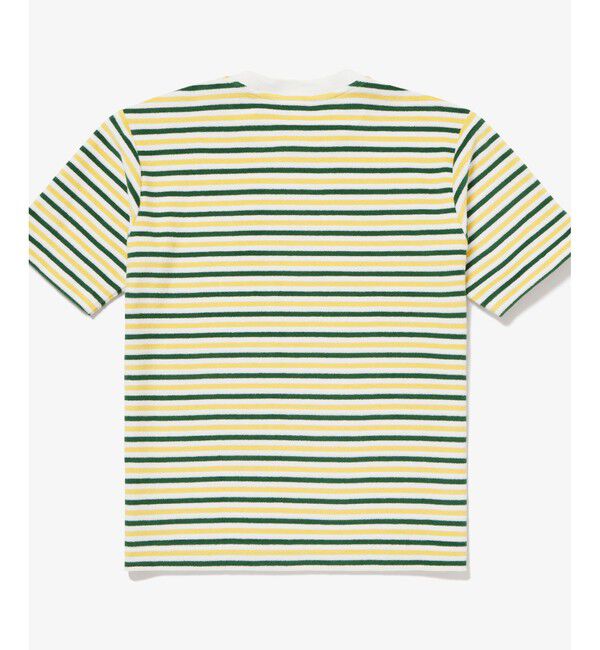 LACOSTE「オーバーサイズ ハイゲージパイル地ボーダー半袖Tシャツ」|Tシャツ・カットソー|