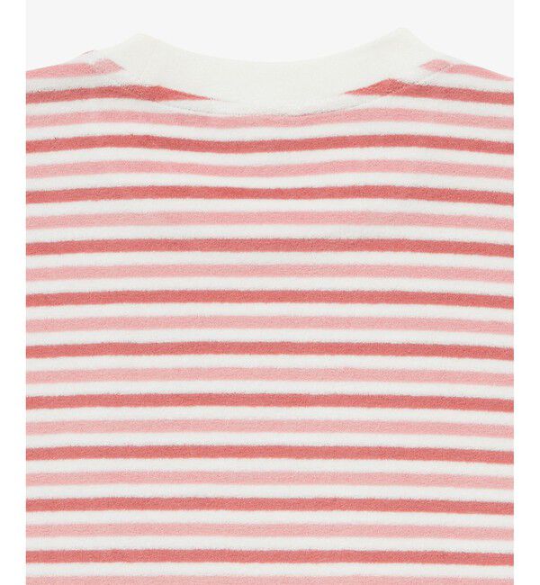 LACOSTE「オーバーサイズ ハイゲージパイル地ボーダー半袖Tシャツ」|Tシャツ・カットソー|