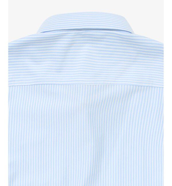 LACOSTE「消臭 速乾 UVカット コットン&times;リサイクルポリエステル ストライプ 長袖レギュラーカラーシャツ」|シャツ・ブラウス|