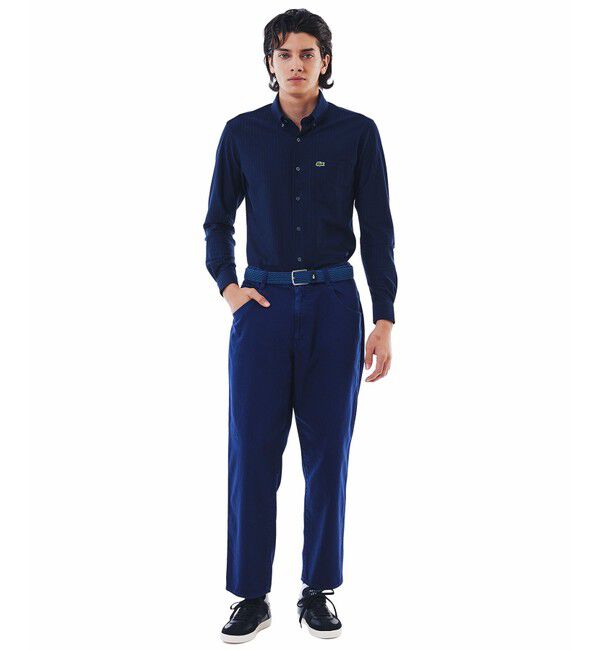 LACOSTE「11.5oz ワイドテーパードカラーデニムパンツ」|デニム|