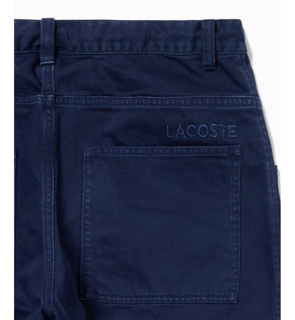 LACOSTE「11.5oz ワイドテーパードカラーデニムパンツ」|デニム|
