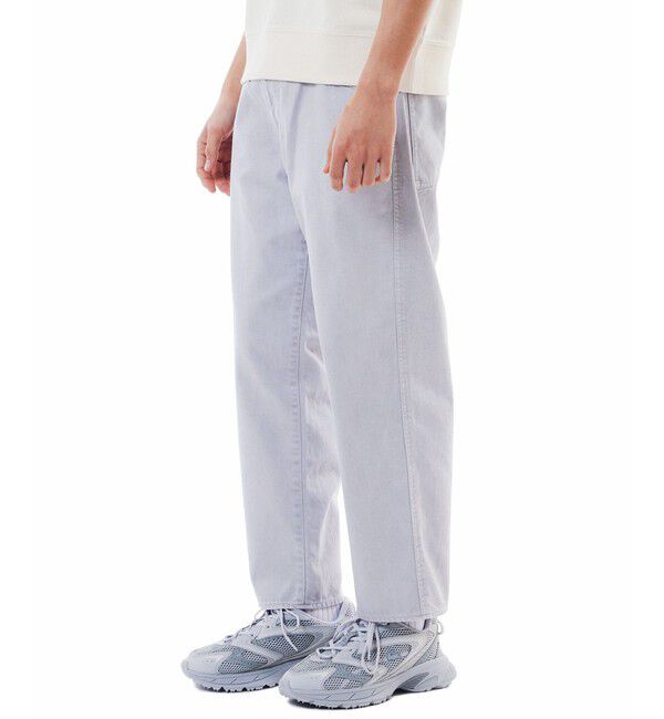 LACOSTE「11.5oz ワイドテーパードカラーデニムパンツ」|デニム|ライトグレー
