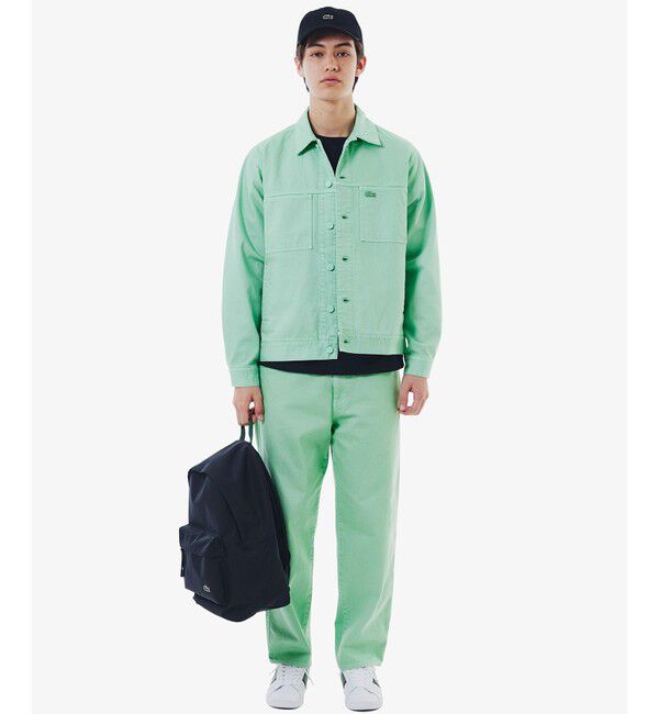 LACOSTE「11.5oz ワイドテーパードカラーデニムパンツ」|デニム|