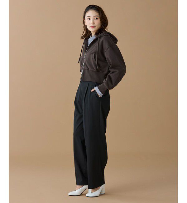 LACOSTE「裏パイルクロップドジップフーディー」|パーカー|