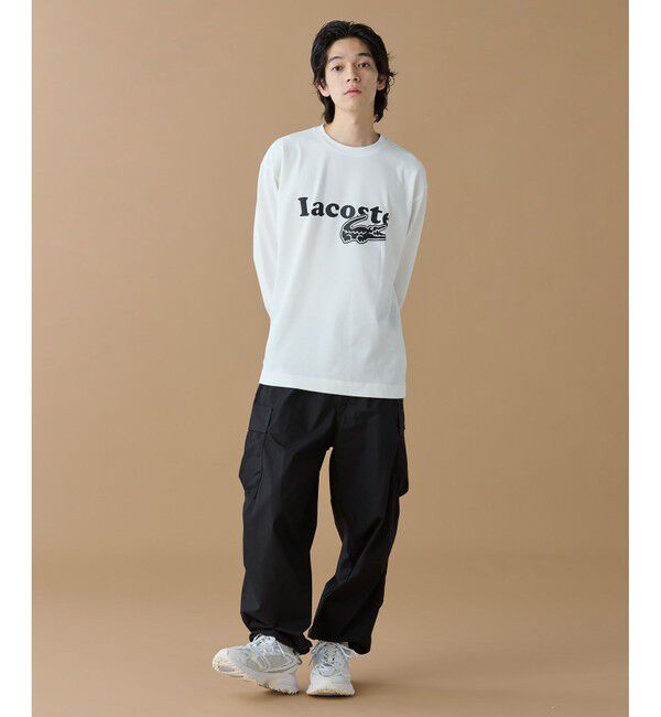 LACOSTE「【オンライン限定】LACOSTE 鹿の子オーバーサイズプリント ロングスリーブTシャツ」|Tシャツ・カットソー|
