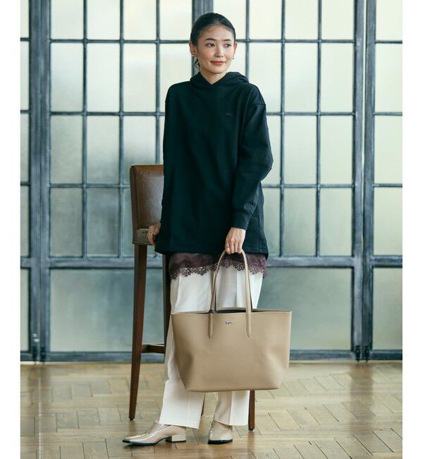 LACOSTE「裏パイルスウェットフーディー」|パーカー|