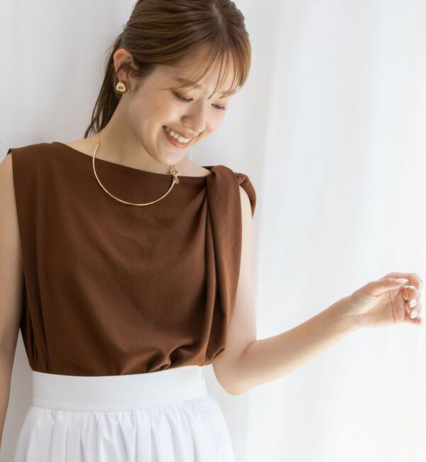 NOLLEY'S「ライトジョーゼットねじりブラウス」|シャツ・ブラウス|