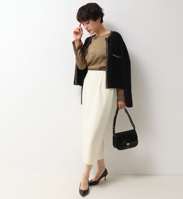 NOLLEY'S「リラックスサテン長袖Tブラウス」|シャツ・ブラウス|