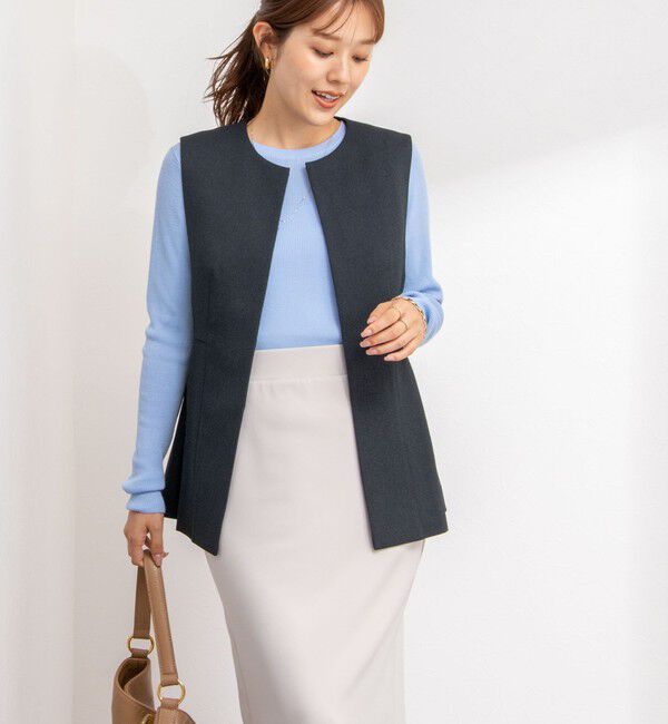 NOLLEY'S「《セットアップ対応》バーズアイペプラムジレ」|ベスト・ジレ|