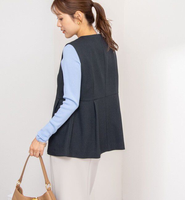 NOLLEY'S「《セットアップ対応》バーズアイペプラムジレ」|ベスト・ジレ|