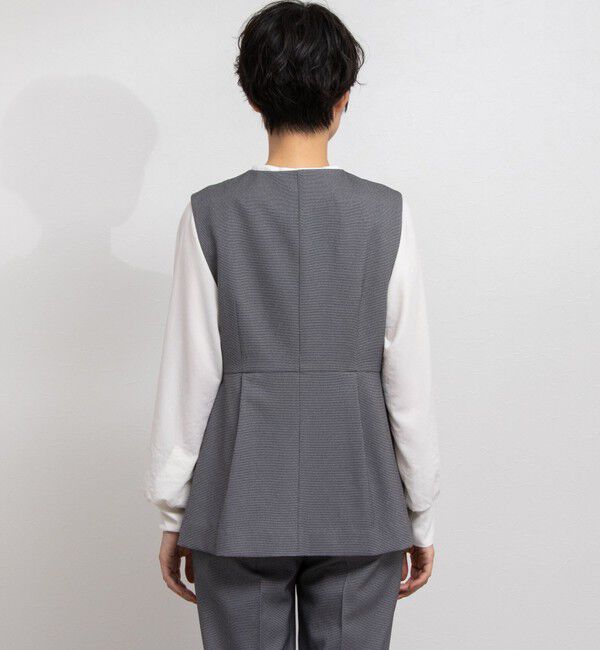 NOLLEY'S「《セットアップ対応》バーズアイペプラムジレ」|ベスト・ジレ|