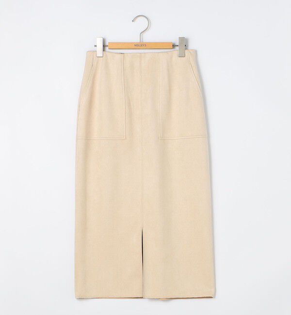 NOLLEY'S「ウォッシャブルダンボールスエードポケ付きタイトスカート」|タイト|