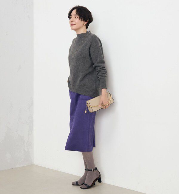 NOLLEY'S「ウォッシャブルダンボールスエードポケ付きタイトスカート」|タイト|