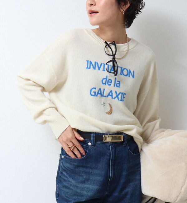 Rie Miller「《手洗い可能》ロゴジャガード2WAYニット(星)」|カーディガン|キナリ