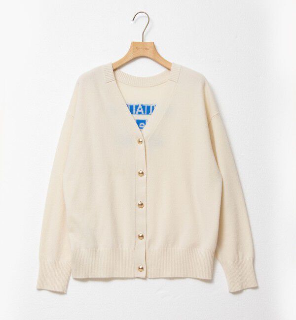 Rie Miller「《手洗い可能》ロゴジャガード2WAYニット(星)」|カーディガン|