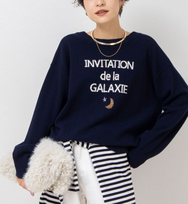 Rie Miller「《手洗い可能》ロゴジャガード2WAYニット(星)」|カーディガン|