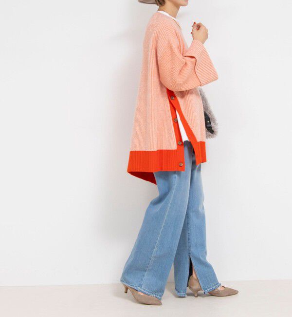 Rie Miller「ロールアップスリーブ両畦プルオーバー」|ニット・セーター|