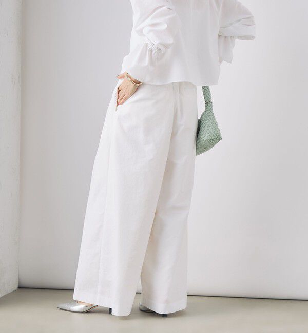 NOLLEY'S「ウォッシャブルエクセルテックタンブラー2タックワイドパンツ」|その他|