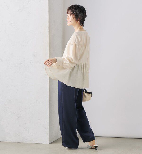NOLLEY'S「シアーシルクペプラムブラウス」|シャツ・ブラウス|