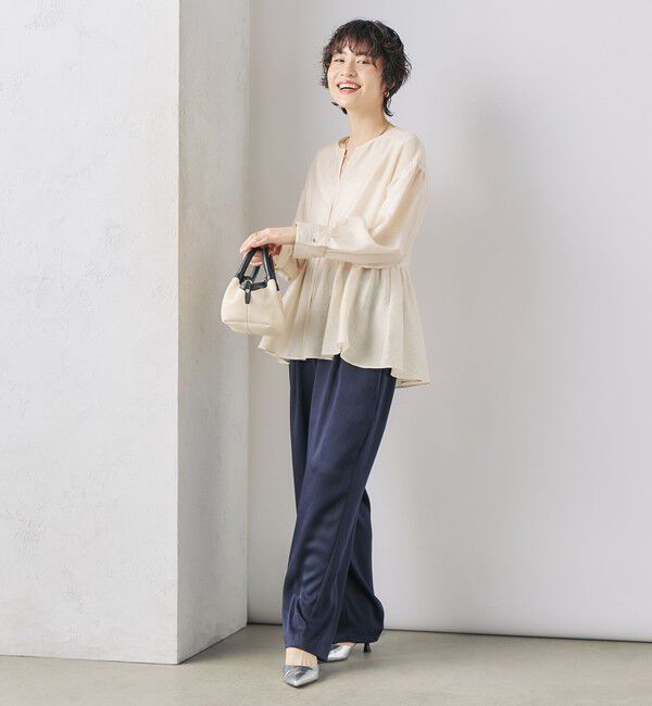 NOLLEY'S「シアーシルクペプラムブラウス」|シャツ・ブラウス|
