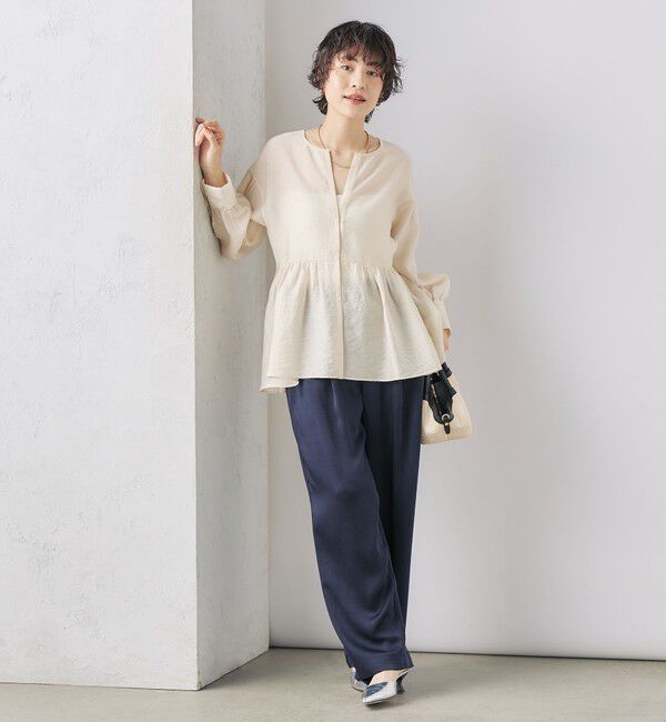 NOLLEY'S「シアーシルクペプラムブラウス」|シャツ・ブラウス|