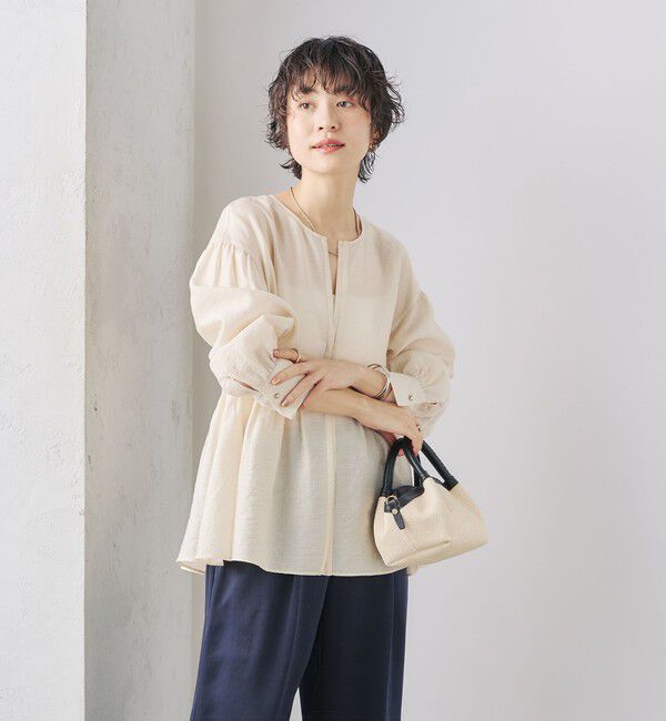 NOLLEY'S「シアーシルクペプラムブラウス」|シャツ・ブラウス|