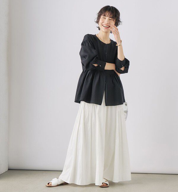 NOLLEY'S「シアーシルクペプラムブラウス」|シャツ・ブラウス|