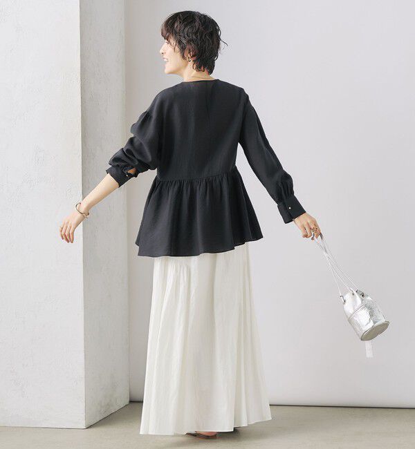 NOLLEY'S「シアーシルクペプラムブラウス」|シャツ・ブラウス|