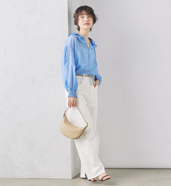 NOLLEY'S「ラッフル衿シアーブラウス」|シャツ・ブラウス|