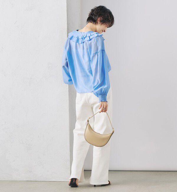 NOLLEY'S「ラッフル衿シアーブラウス」|シャツ・ブラウス|