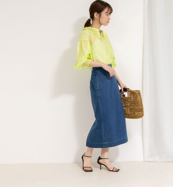 NOLLEY'S「ラッフル衿シアーブラウス」|シャツ・ブラウス|