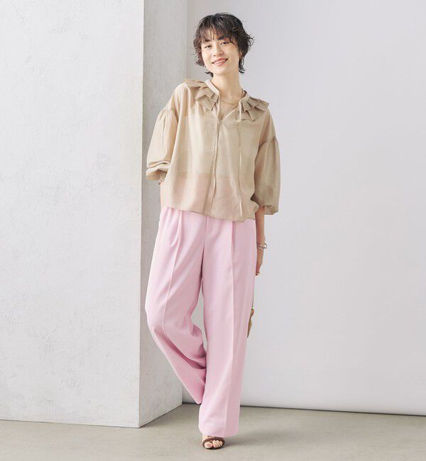 NOLLEY'S「ラッフル衿シアーブラウス」|シャツ・ブラウス|