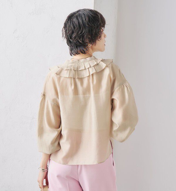 NOLLEY'S「ラッフル衿シアーブラウス」|シャツ・ブラウス|