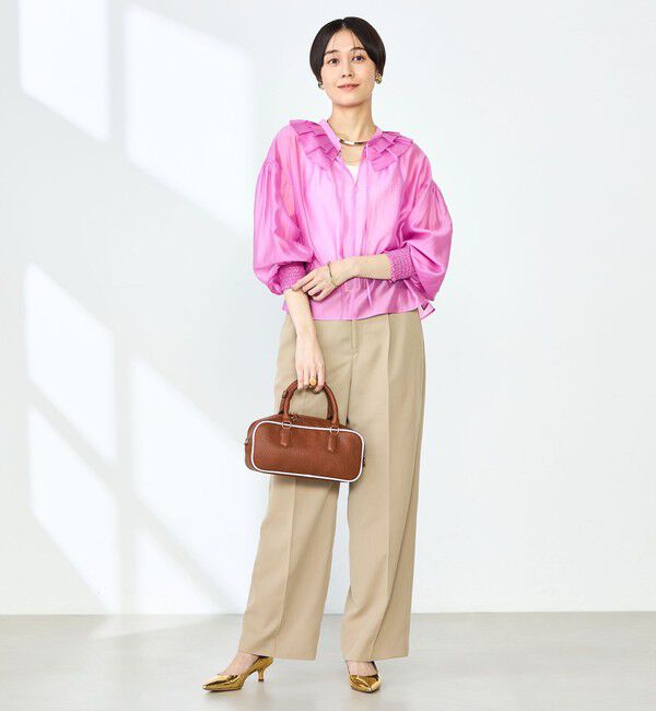 NOLLEY'S「ラッフル衿シアーブラウス」|シャツ・ブラウス|