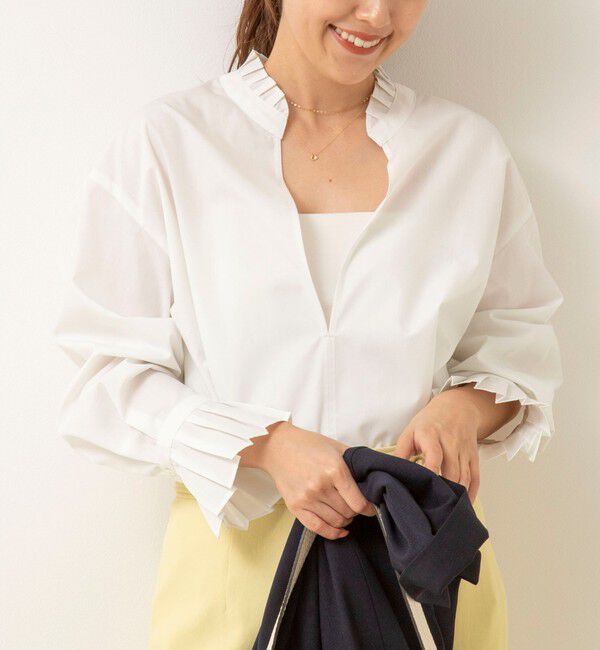 NOLLEY'S「フリル襟プルオーバーシャツ」|シャツ・ブラウス|