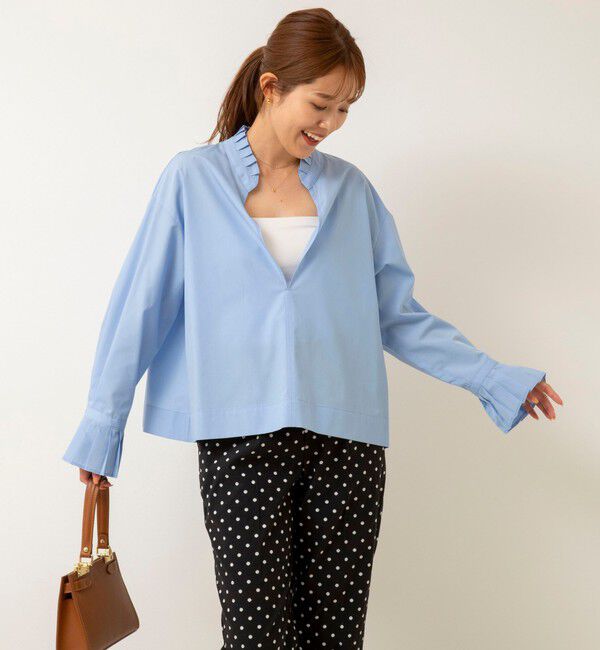 NOLLEY'S「フリル襟プルオーバーシャツ」|シャツ・ブラウス|