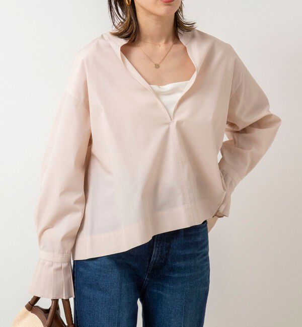 NOLLEY'S「フリル襟プルオーバーシャツ」|シャツ・ブラウス|ベビーピンク