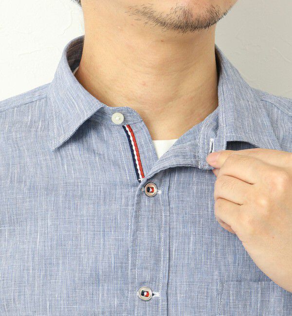 NOLLEY'S goodman「綿麻パラシュートボタン 7分袖シャツ 25SS」|シャツ・ブラウス|