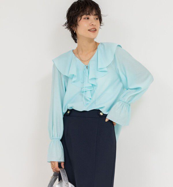 NOLLEY'S sophi「シアーラッフルブラウス」|シャツ・ブラウス|