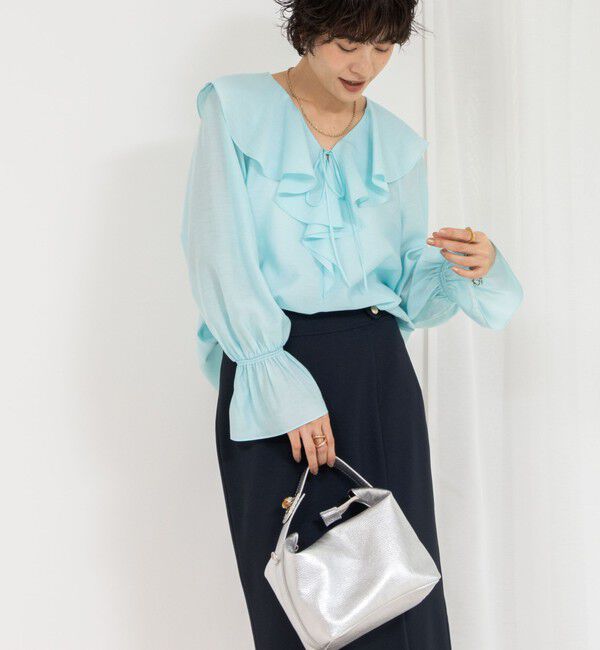 NOLLEY'S sophi「シアーラッフルブラウス」|シャツ・ブラウス|