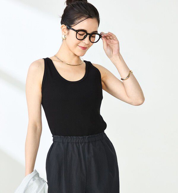 NOLLEY'S「ヴィンテージリブ2WAYタンクトップ」|タンクトップ|ブラック