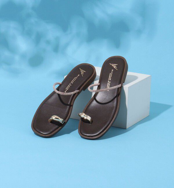 NOLLEY'S「【NICOLAS LAINAS/ニコラス ライナス】 メタリックフィンガーフックサンダル」|サンダル|